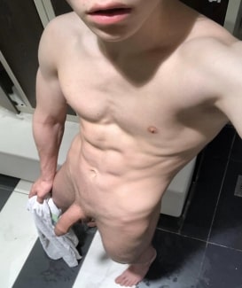 Twink with a soft dick