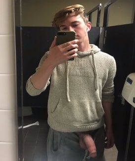 Big penis out of pants