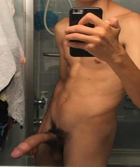 Hung boy taking a dick picture