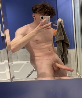 Nude boy with a huge cock