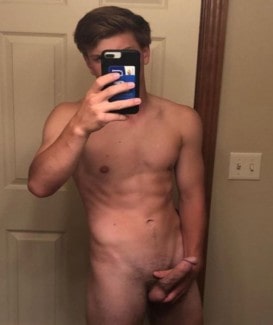 Twink with a hard penis